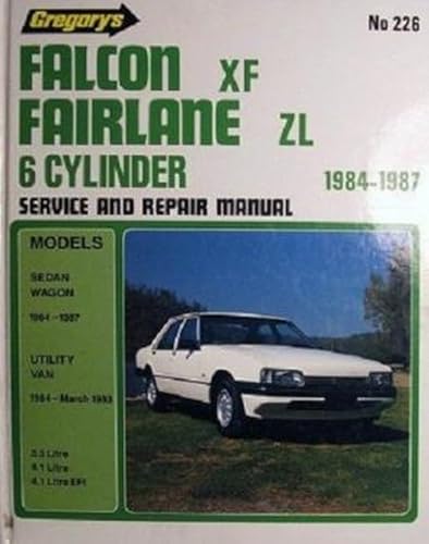 Falcon Xf Fairlane Zl 6 Cyl (1984-87), Utility & Van (1984-93): Models Sedan Wagon 1984-1987, Utility Van 1984-March 93, 3.3-4.1 Litrewith Efi