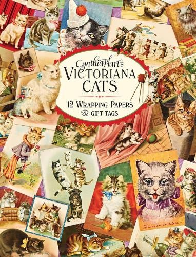 Cynthia Hart's Victoriana Cats: 12 Wrapping Papers and Gift Tags