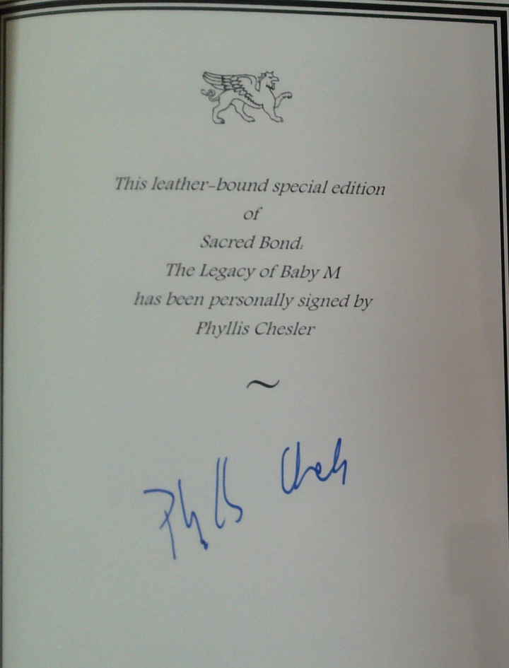 Sacred Bond: The Legacy Of Baby M (SIGNED)