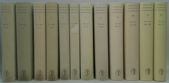 Australian Dictionary Of Biography (12-Volume Set)