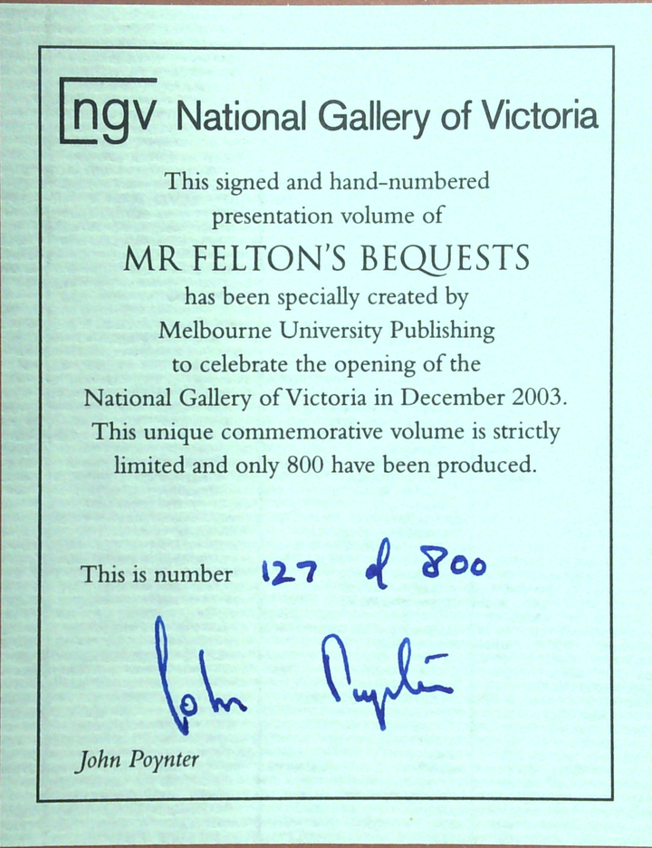 Mr Felton's Bequests (SIGNED)