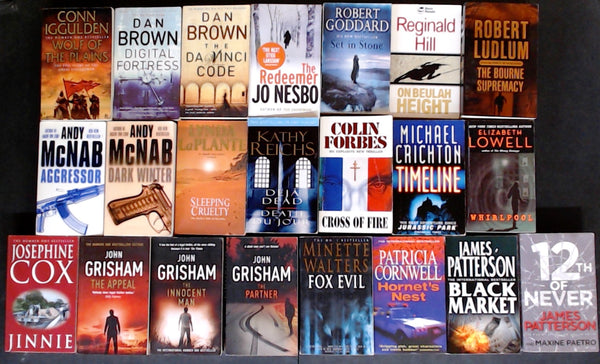 Secondhand Mass Market Crime Fiction & Thriller Bargain Book Box DSH1015