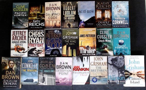 Secondhand Mass Market Crime Fiction & Thriller Bargain Book Box DSH1017