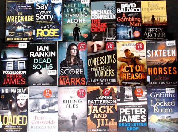Showroom Sample Crime Fiction & Thriller Bargain Book Box DSH1330