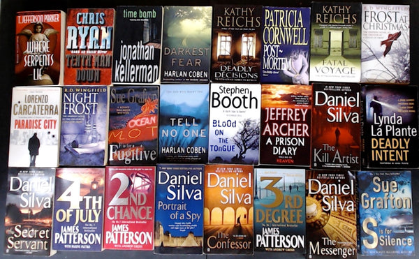 Secondhand Mass Market Crime Fiction & Thriller Bargain Book Box SP2173