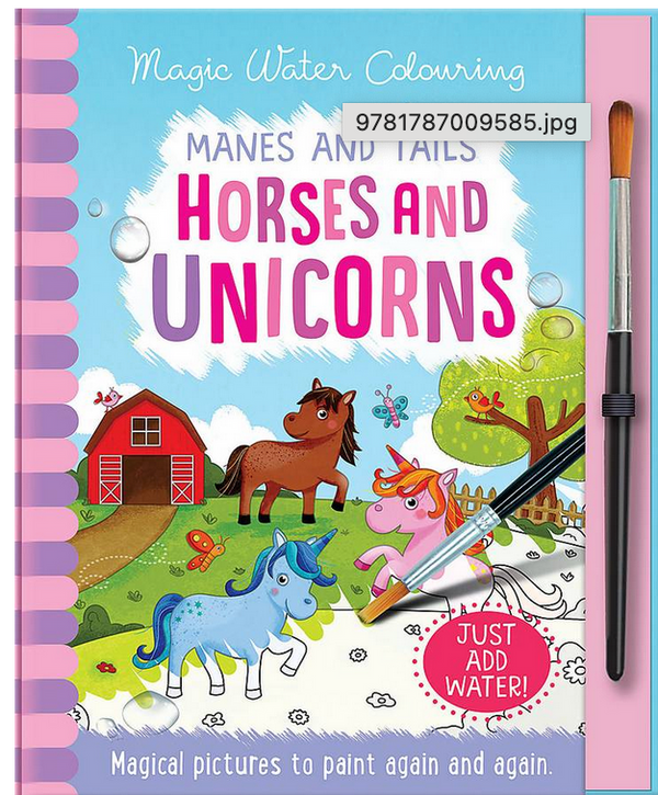 Manes and Tails Horses and Unicorns - Magic Water Colouring