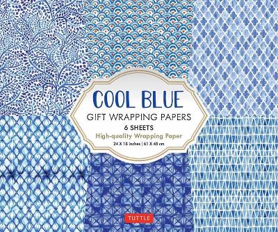 Cool Blue Gift Wrapping Papers - 6 sheets: 24 x 18 inch (61 x 45 cm)
