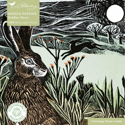 Adult Sustainable Jigsaw Puzzle Angela Harding: Hidden Hares: