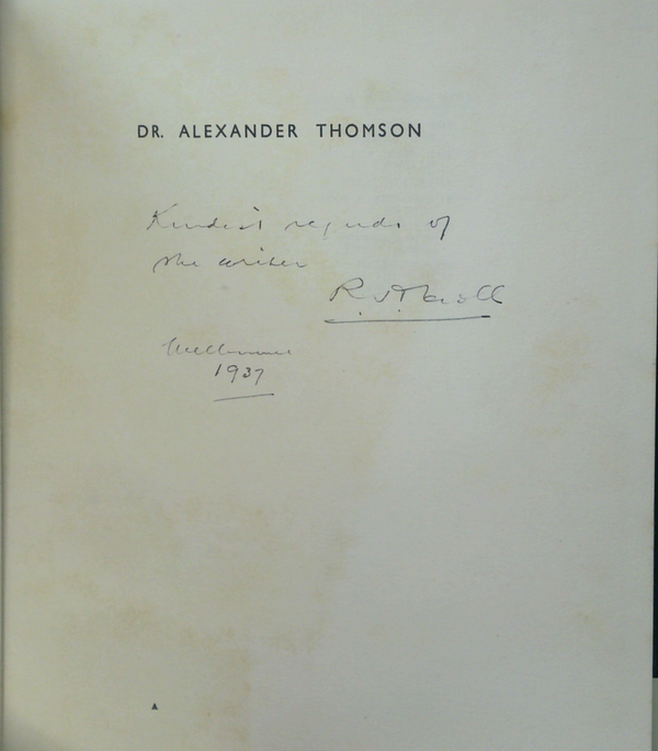 Dr. Alexander Thomson: A Pioneer Of Melbourne And Founder Of Geelong (SIGNED)