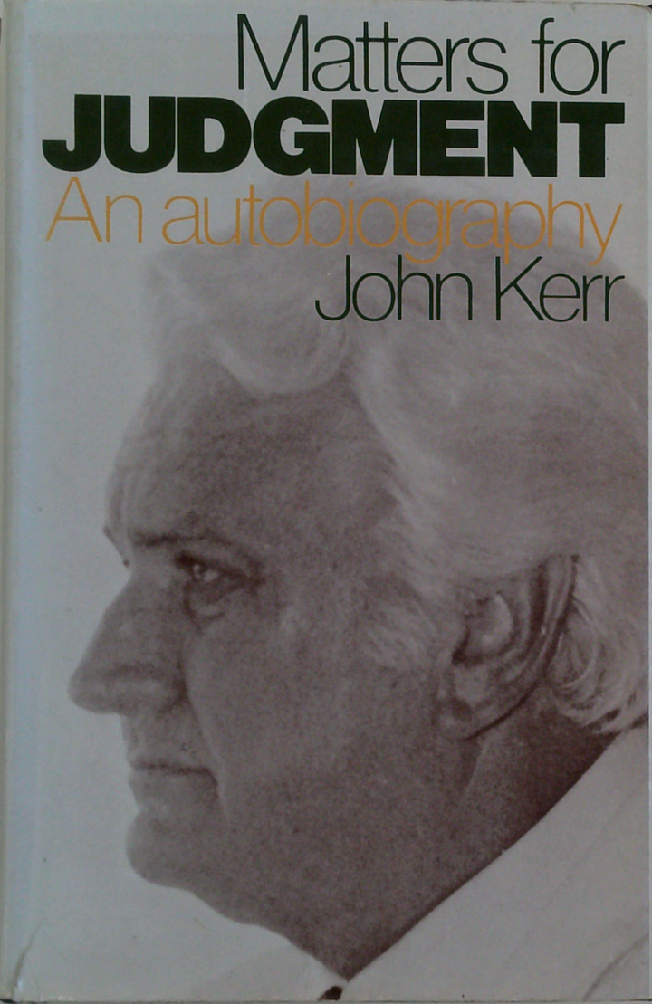 Matters For Judgment: An Autobiography