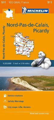 Nord-Pas-de-Calais, Picardy - Michelin Regional Map 511: Map