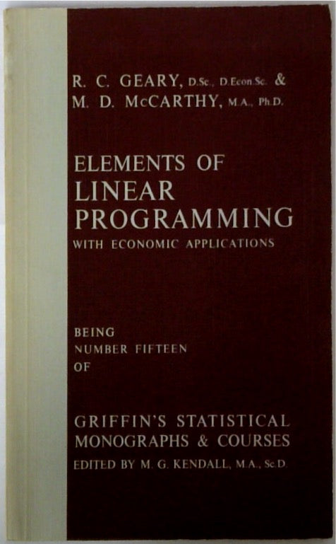 Elements of Linear Programming with Economic Applications