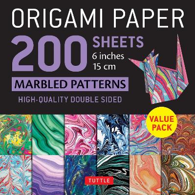 Origami Paper 200 sheets Marbled Patterns 6" (15 cm): Tuttle Origami
