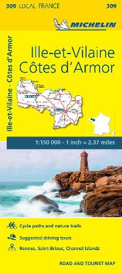 Cotes-d'Armor, Ille-et-Vilaine - Michelin Local Map 309: Map