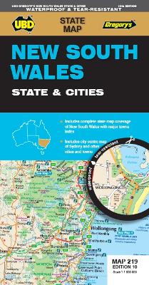 New South Wales State & Cities Map 219 10th (waterproof)