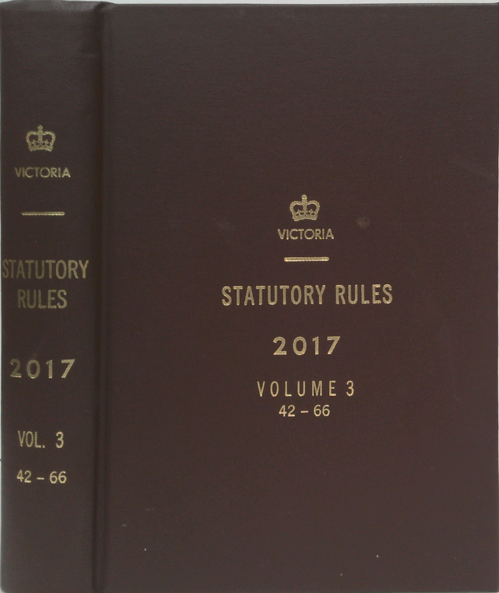 Statutory Rules 2017: Volume 3, S.R. Nos 42/2017 To 66/2017