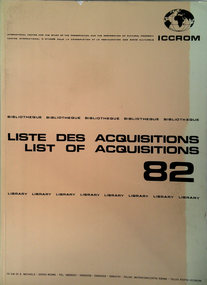 Liste Des Acquisitions: List Of Acquisitions