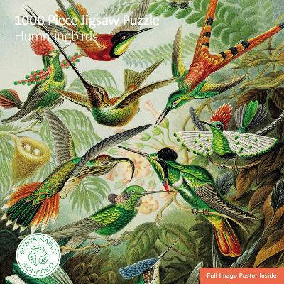 Adult Sustainable Jigsaw Puzzle V&A: Hummingbirds: 1000-pieces.