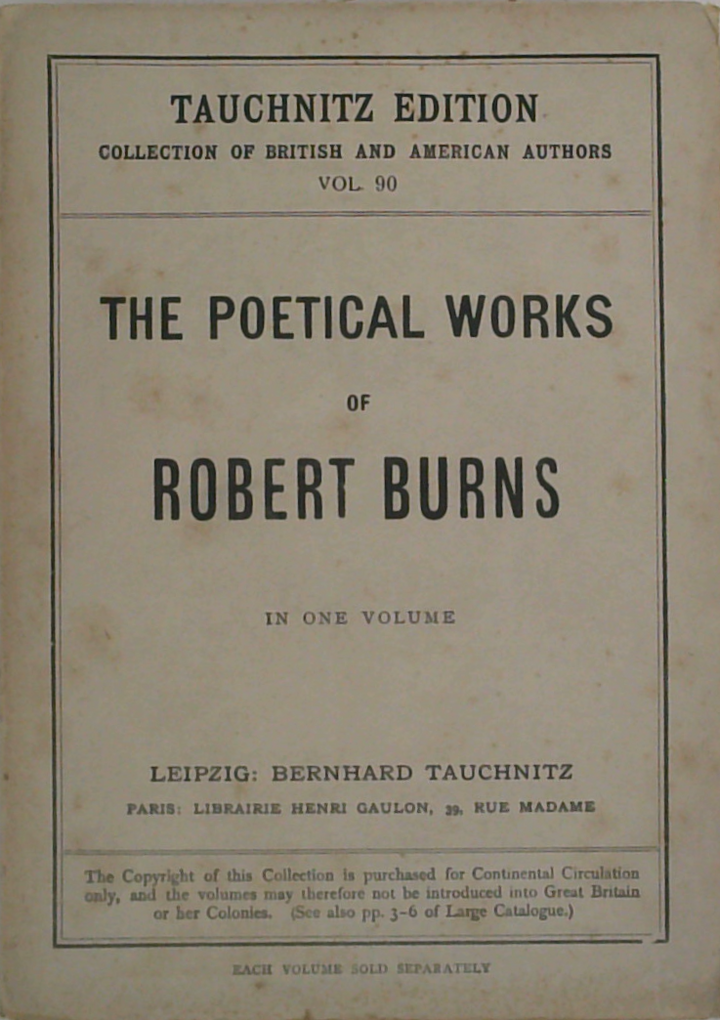 The Poetical Works Of Robert Burns