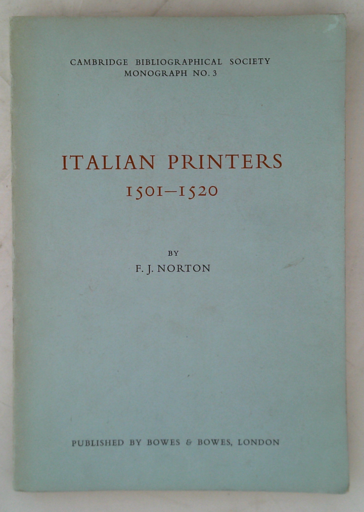 Italian Printers: 1501-1520