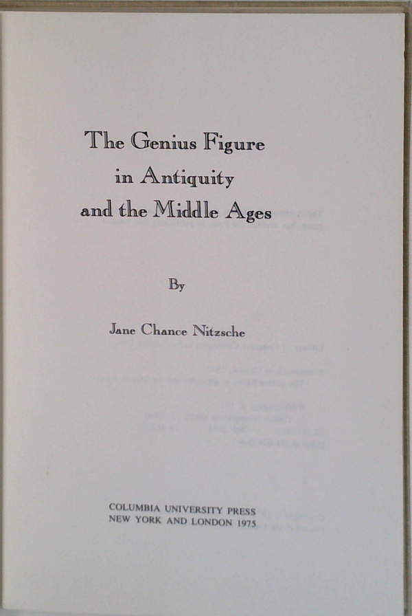 The Genius Figure In Antiquity And The Middle Ages