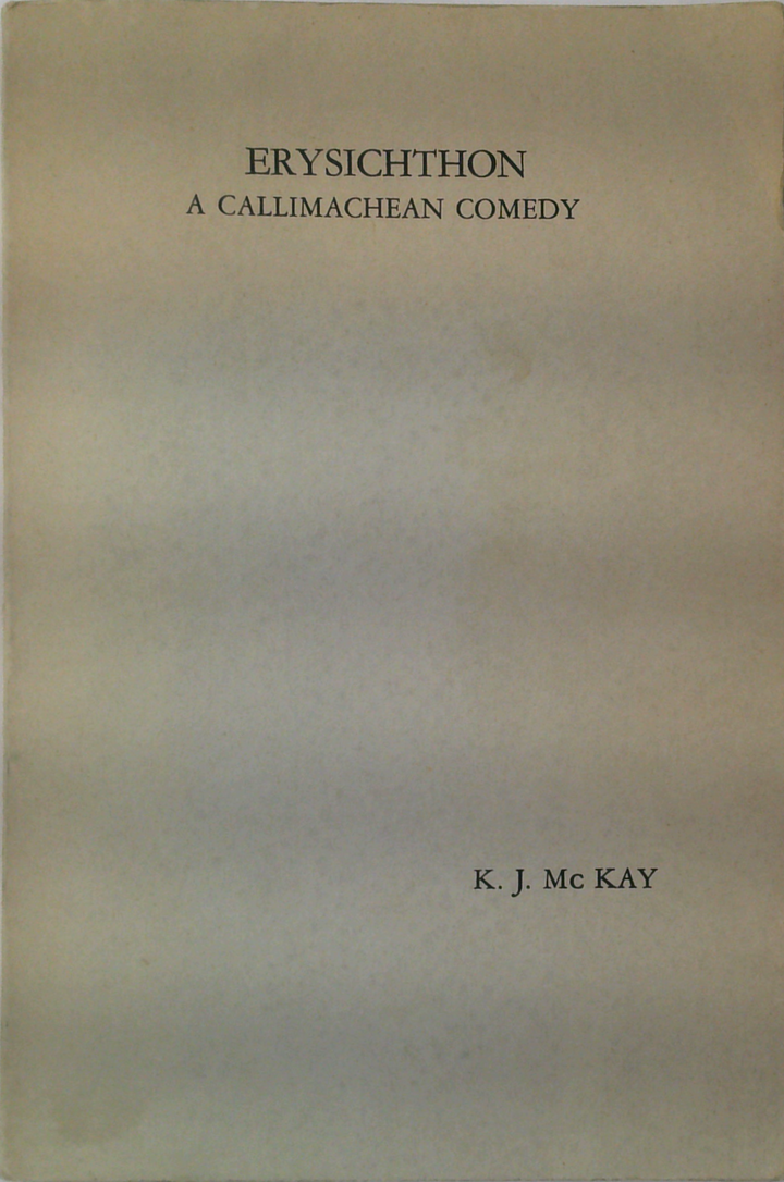 Erysichthon: A Callimachean Comedy
