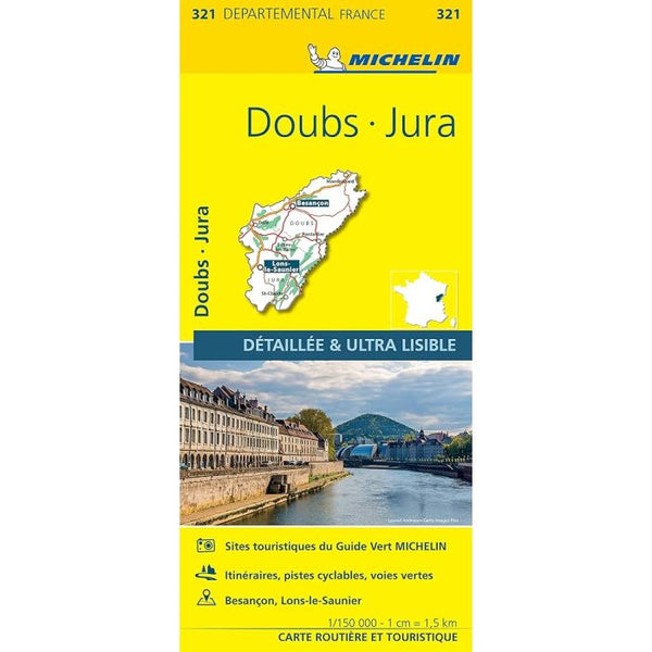 Doubs, Jura - Michelin Local Map 321: Map