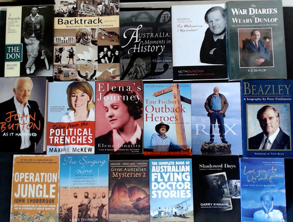 Secondhand Australian Biographies and Histories Bargain Book Box DSH1299
