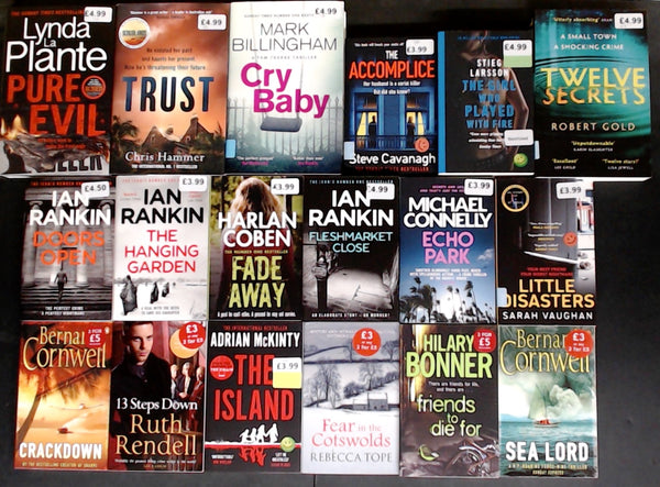 Showroom Sample Crime Fiction & Thriller Bargain Book Box DSH1318
