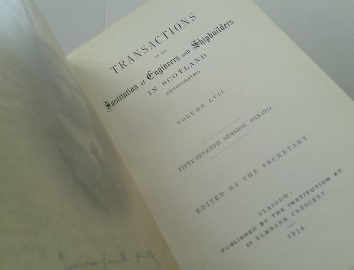 Transactions Of The Institution Of Engineers And Shipbuilders In Scotland: Volume LVII, Fifty-Seventh Session, 1913-1914