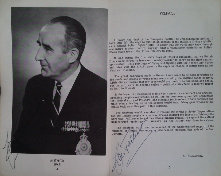 With The Wind In My Face: The Story Of A Polish Fighter Pilot In The R. A. F. (SIGNED)