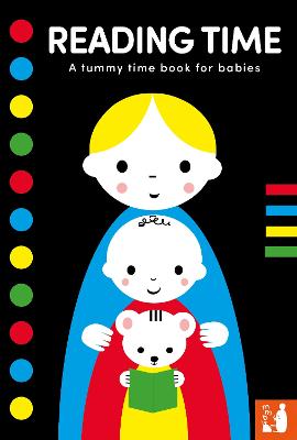 Reading Time: A high-contrast fold-out tummy time book with first
