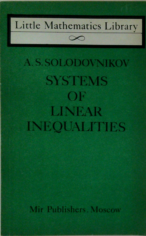 Systems Of Linear Inequalities