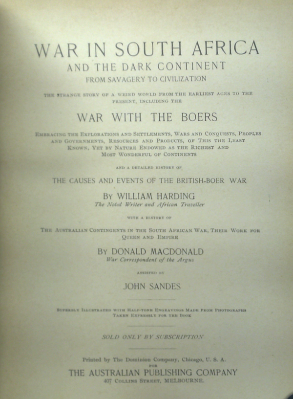 War In South Africa And The Dark Continent: From Savagery To Civilization