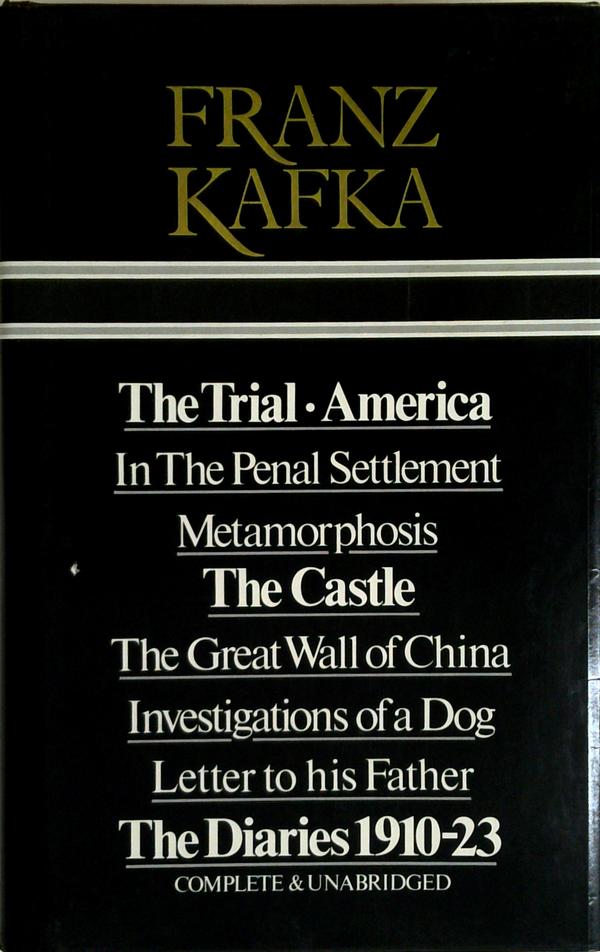 The Trial; America; In The Penal Settlement; Metamorphosis; The Castle; The Great Wall Of China; Investigations Of A Dog; Letter To His Father; The Diaries 1910-23