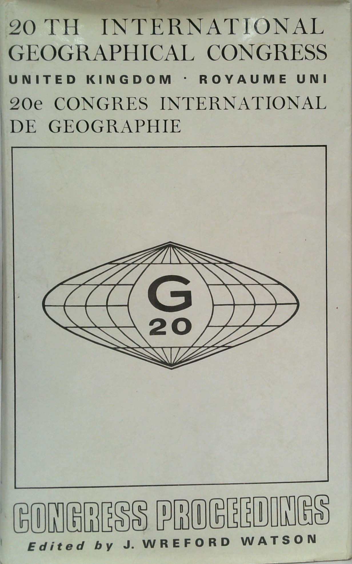 20Th International Geographical Congress: Congress Proceedings – Book ...
