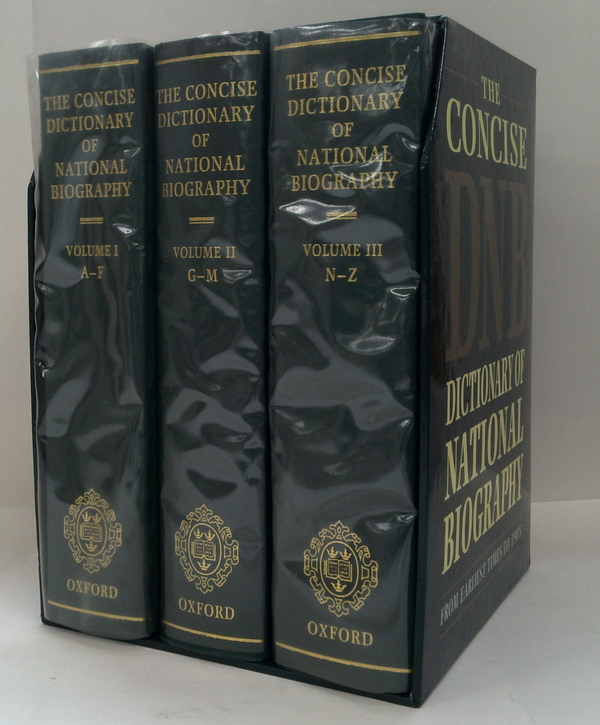 The Concise Dictionary Of National Biography: From Earliest Times to 1985 (Three-Volume Set)
