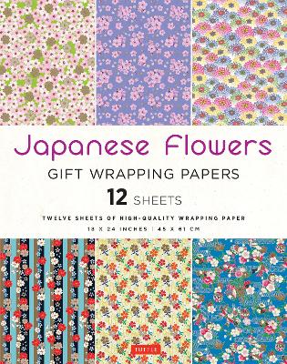 Japanese Flowers Gift Wrapping Papers - 12 sheets: 18 x 24 inch (45 x