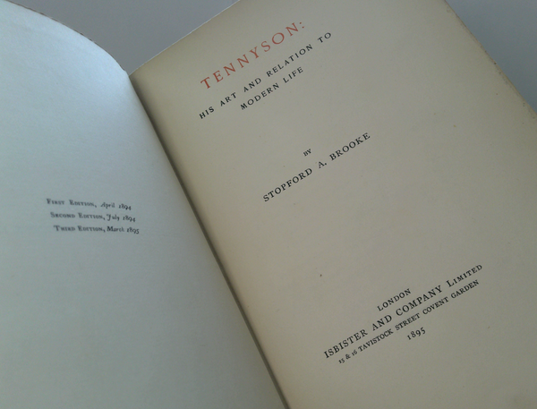 Tennyson: His Art And Relation To Modern Life