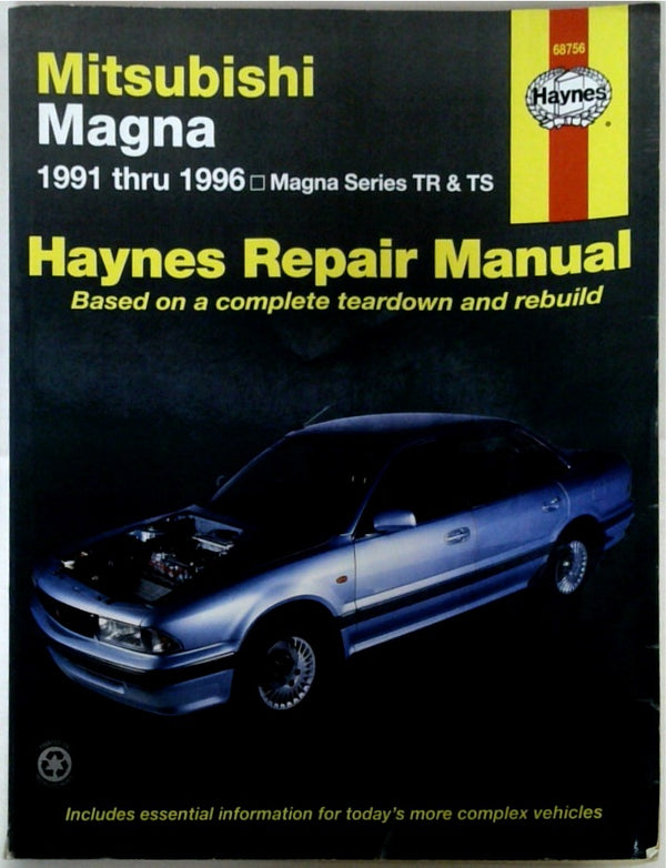 Haynes Repair Manual Mitsubishi Magna 1991 thru 1996