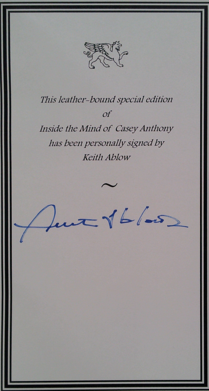 Inside The Mind Of Casey Anthony (SIGNED)