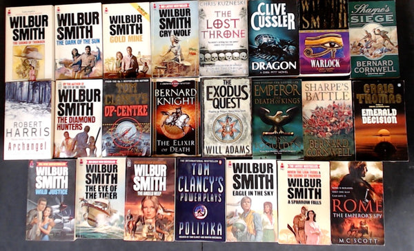 Secondhand Mass Market Adventure & Thriller Bargain Book Box SP2176