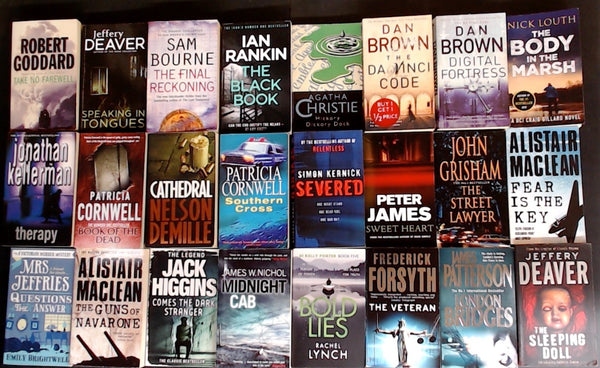 Secondhand Mass Market Crime Fiction & Thriller Bargain Book Box SP2195