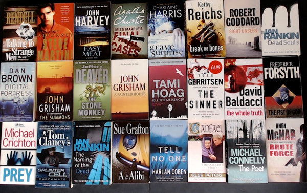 Secondhand Mass Market Crime Fiction & Thriller Bargain Book Box SP2204