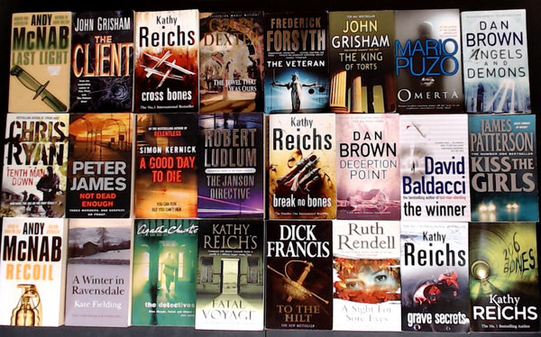 Secondhand Mass Market Crime Fiction & Thriller Bargain Book Box SP2205