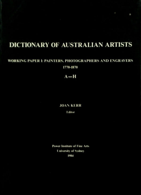 Dictionary of Australian Artists A-H