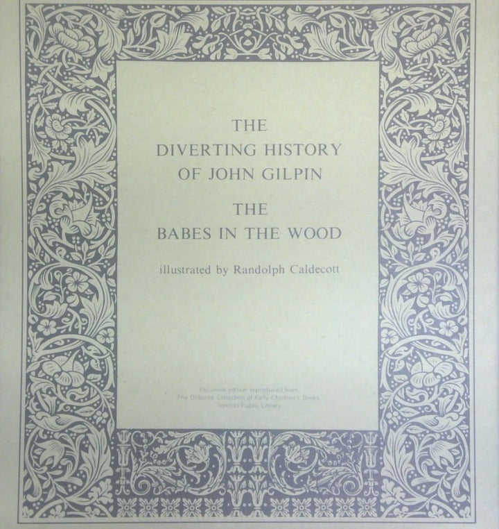 The Diverting History Of John Gilpin & The Babes In The Wood
