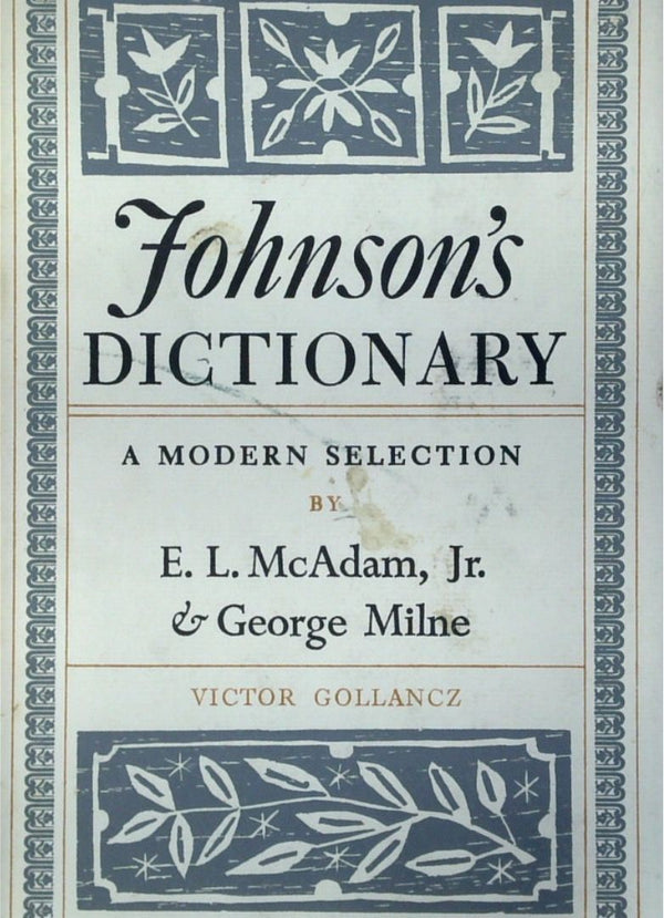 Johnson's Dictionary: A Modern Selection