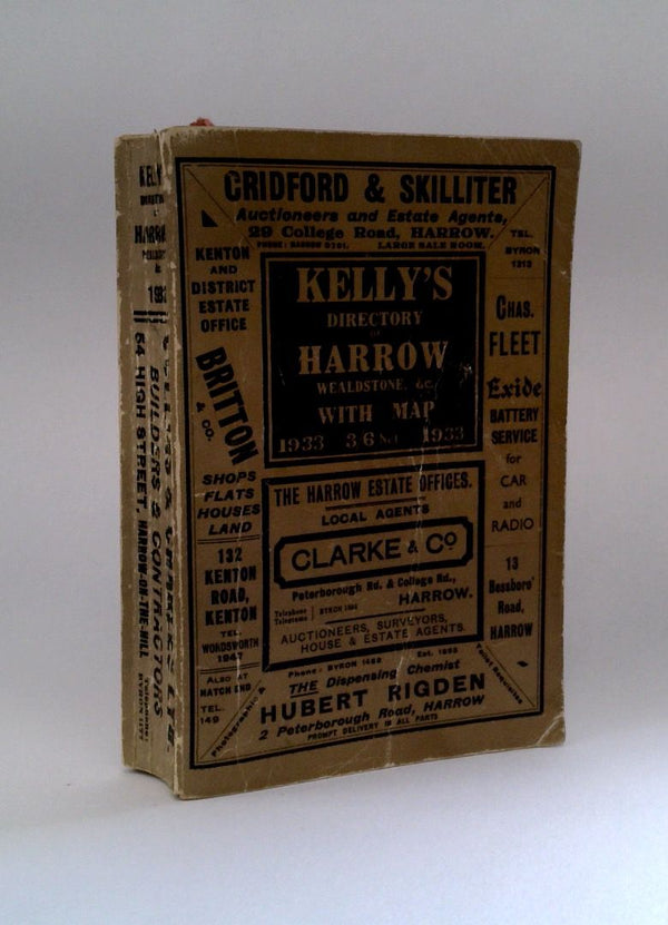 KellyÕs Directory of Harrow Wealdstone 1933