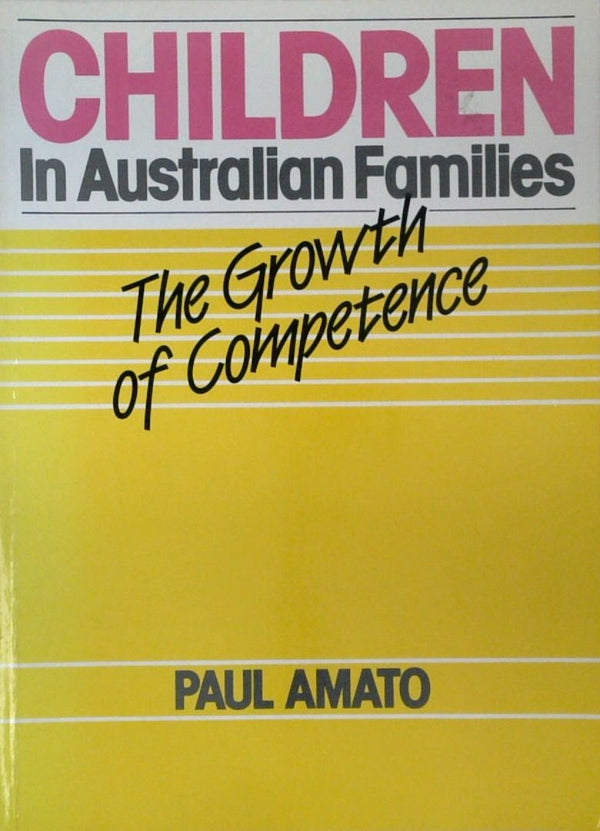 Children in Australian Families: The Growth of Competence